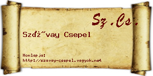 Szávay Csepel névjegykártya